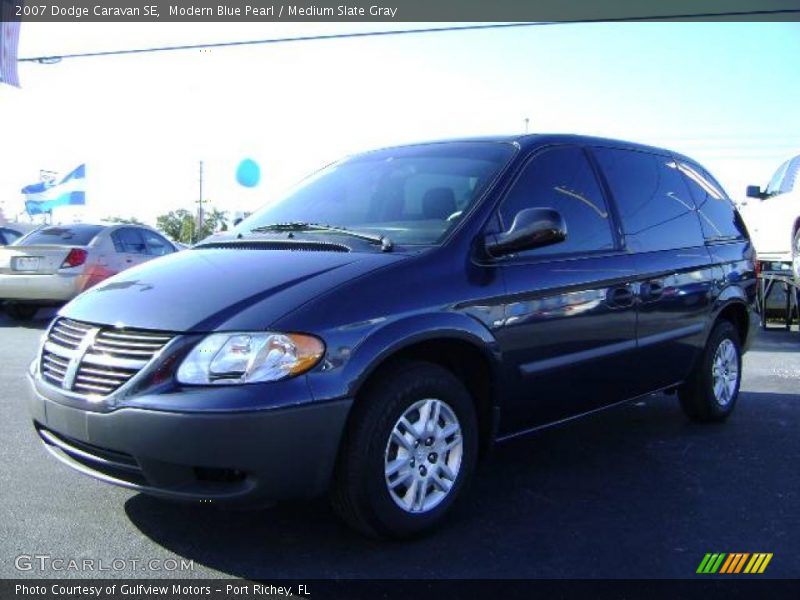 Modern Blue Pearl / Medium Slate Gray 2007 Dodge Caravan SE