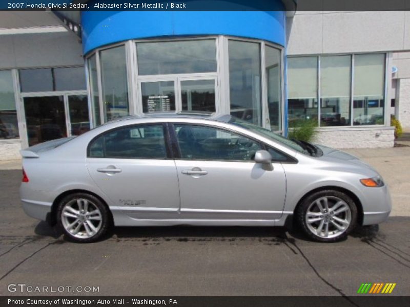 Alabaster Silver Metallic / Black 2007 Honda Civic Si Sedan