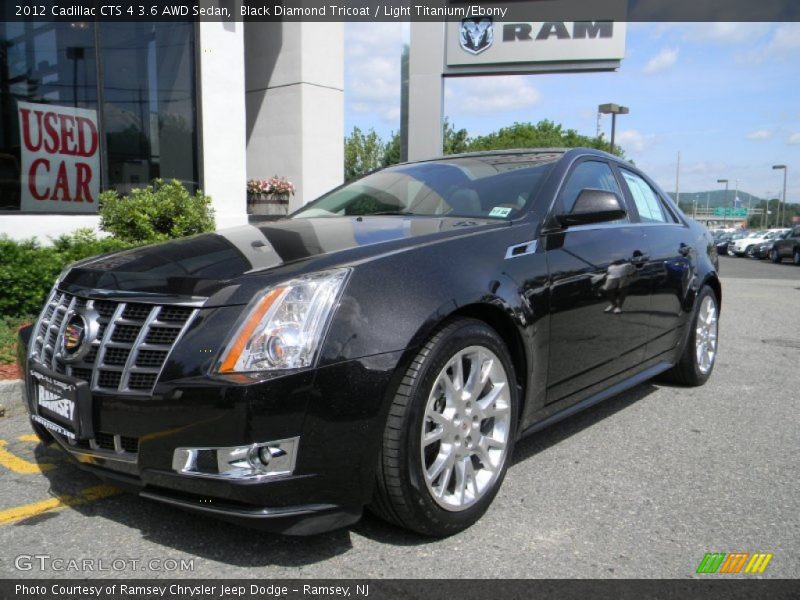 Black Diamond Tricoat / Light Titanium/Ebony 2012 Cadillac CTS 4 3.6 AWD Sedan