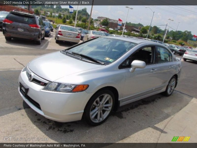 Alabaster Silver Metallic / Black 2007 Honda Civic Si Sedan