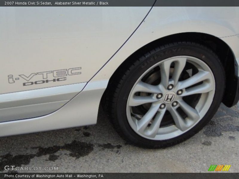 Alabaster Silver Metallic / Black 2007 Honda Civic Si Sedan