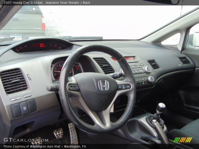Alabaster Silver Metallic / Black 2007 Honda Civic Si Sedan