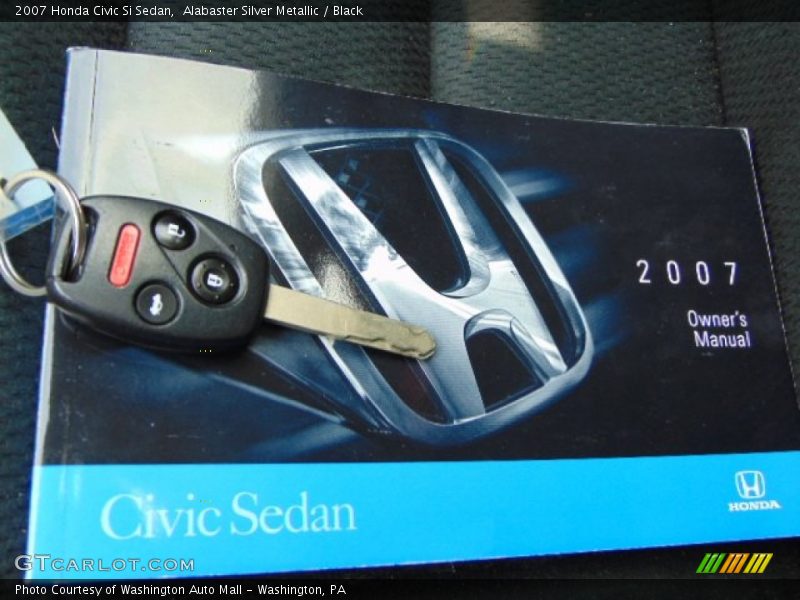 Alabaster Silver Metallic / Black 2007 Honda Civic Si Sedan