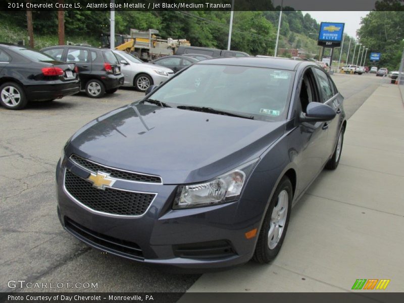 Atlantis Blue Metallic / Jet Black/Medium Titanium 2014 Chevrolet Cruze LS