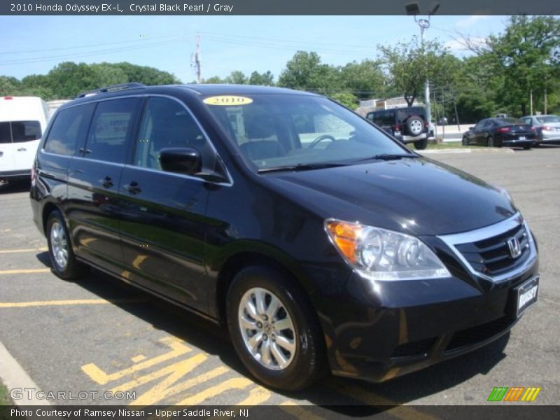 Crystal Black Pearl / Gray 2010 Honda Odyssey EX-L