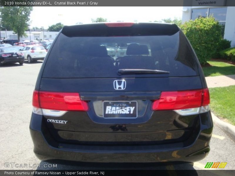 Crystal Black Pearl / Gray 2010 Honda Odyssey EX-L