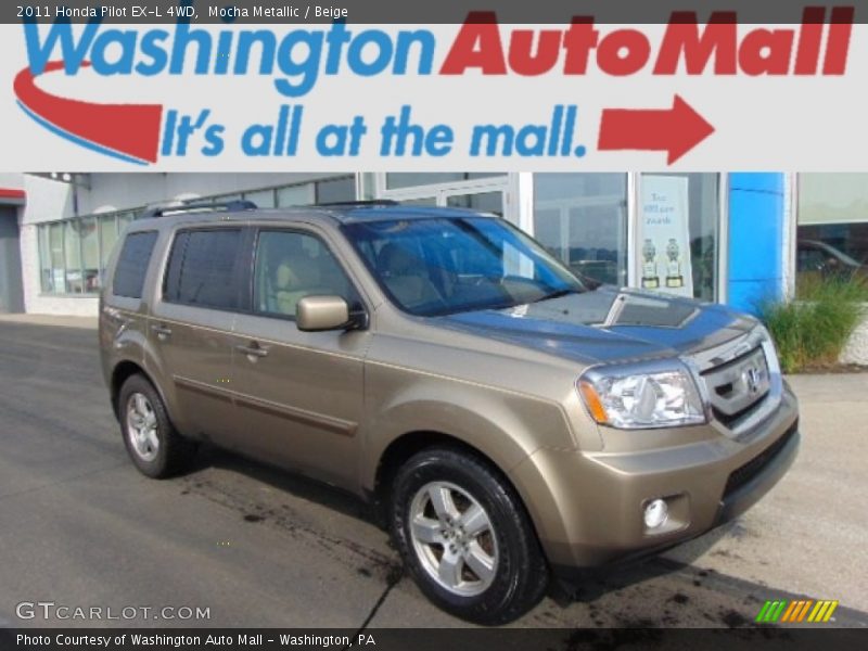 Mocha Metallic / Beige 2011 Honda Pilot EX-L 4WD