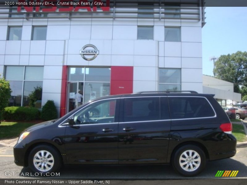 Crystal Black Pearl / Gray 2010 Honda Odyssey EX-L