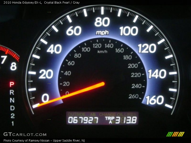 Crystal Black Pearl / Gray 2010 Honda Odyssey EX-L