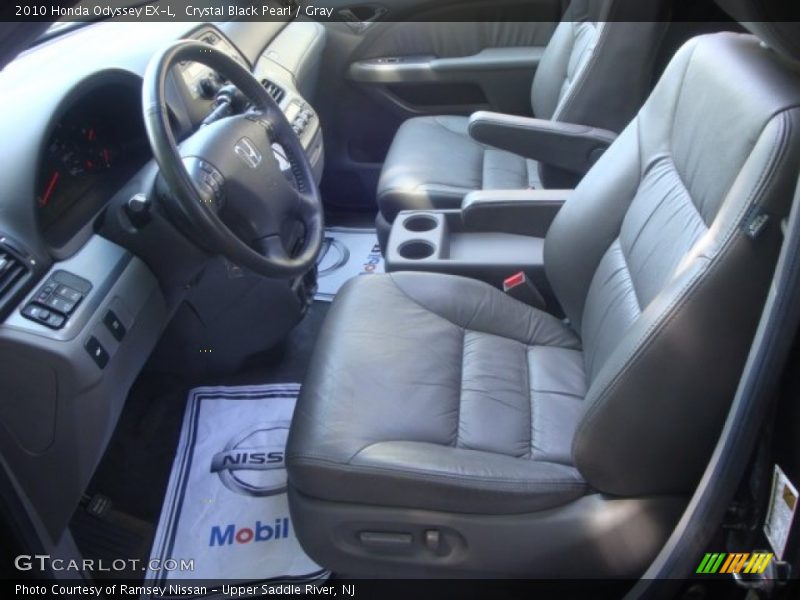 Crystal Black Pearl / Gray 2010 Honda Odyssey EX-L