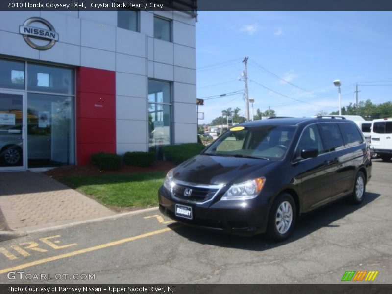 Crystal Black Pearl / Gray 2010 Honda Odyssey EX-L