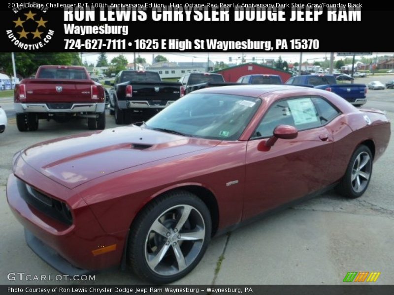 High Octane Red Pearl / Anniversary Dark Slate Gray/Foundry Black 2014 Dodge Challenger R/T 100th Anniversary Edition
