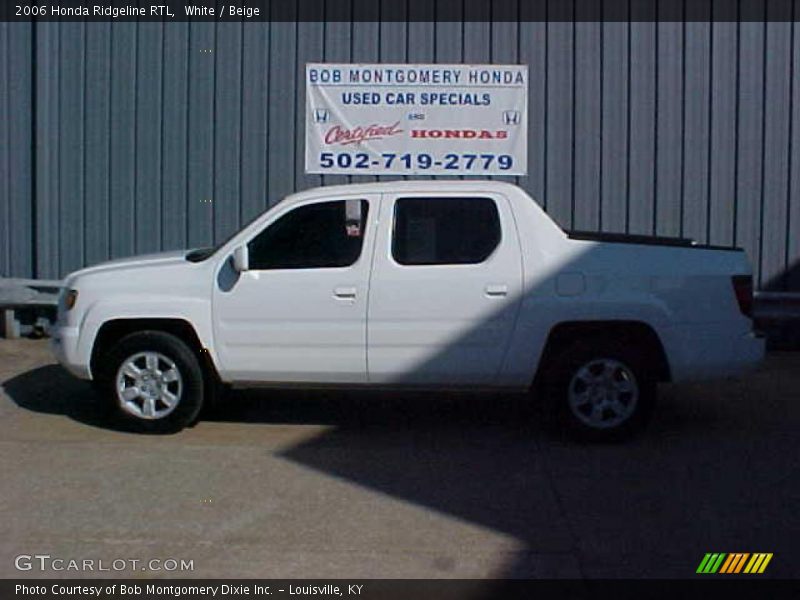 White / Beige 2006 Honda Ridgeline RTL