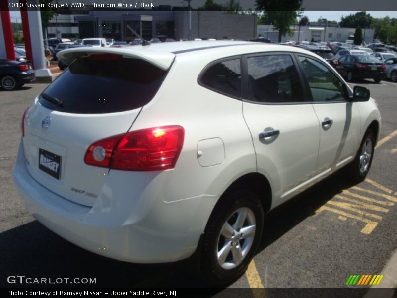Phantom White / Black 2010 Nissan Rogue S AWD