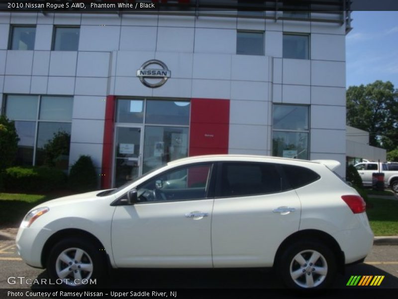 Phantom White / Black 2010 Nissan Rogue S AWD