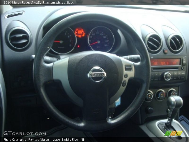 Phantom White / Black 2010 Nissan Rogue S AWD
