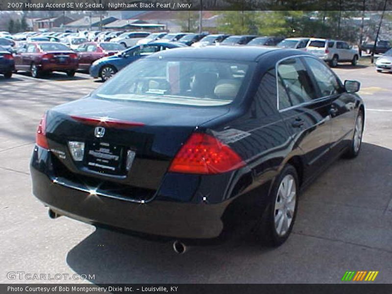 Nighthawk Black Pearl / Ivory 2007 Honda Accord SE V6 Sedan