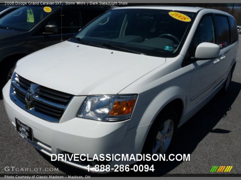 Stone White / Dark Slate/Light Shale 2008 Dodge Grand Caravan SXT