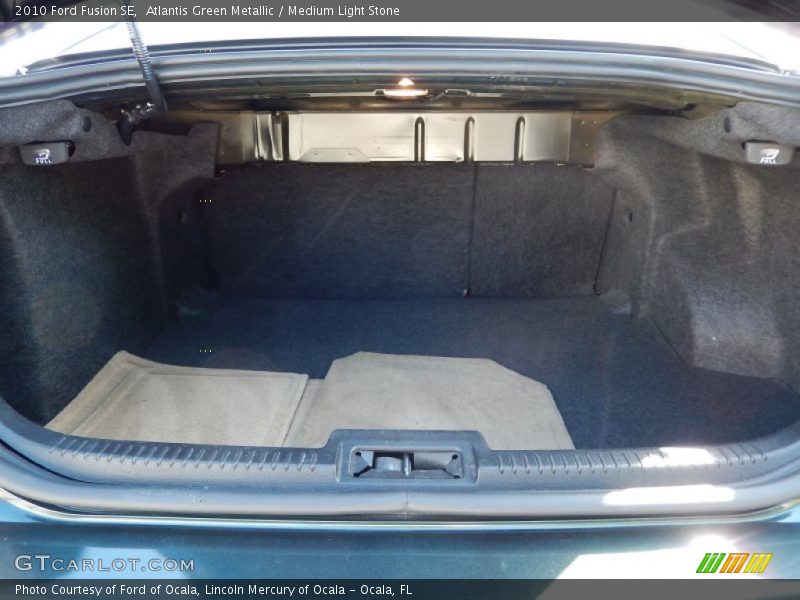 Atlantis Green Metallic / Medium Light Stone 2010 Ford Fusion SE