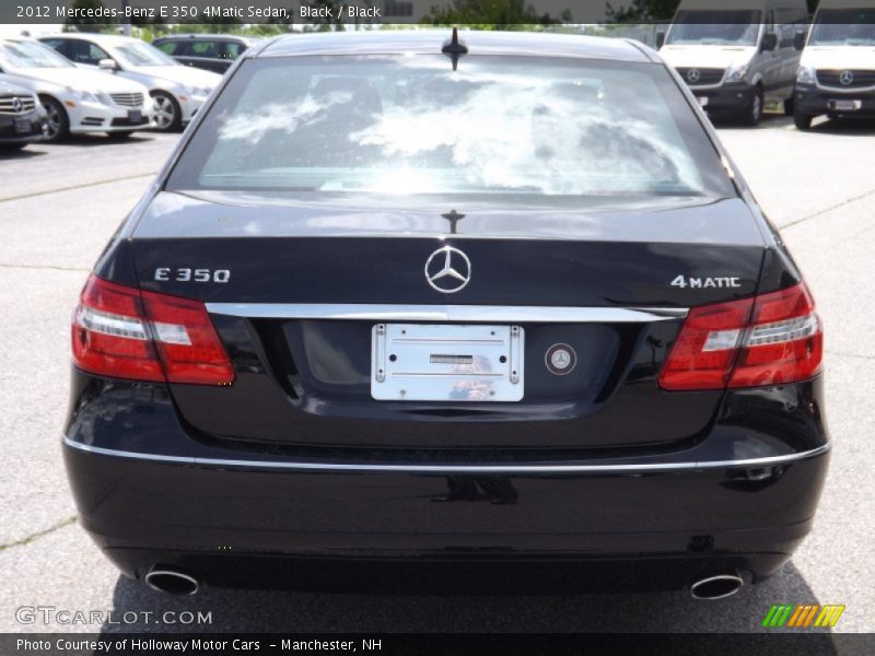 Black / Black 2012 Mercedes-Benz E 350 4Matic Sedan