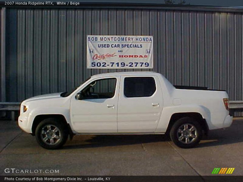 White / Beige 2007 Honda Ridgeline RTX