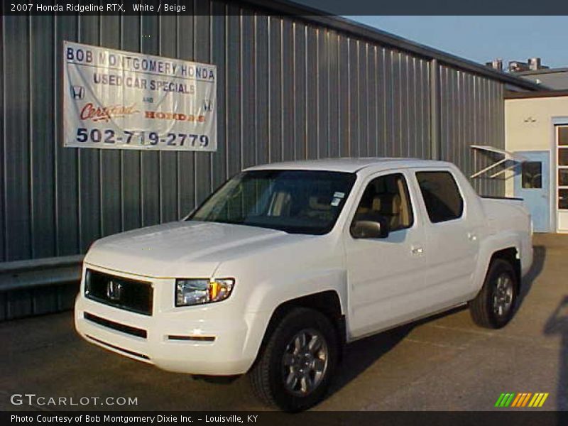 White / Beige 2007 Honda Ridgeline RTX