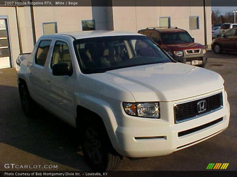 White / Beige 2007 Honda Ridgeline RTX