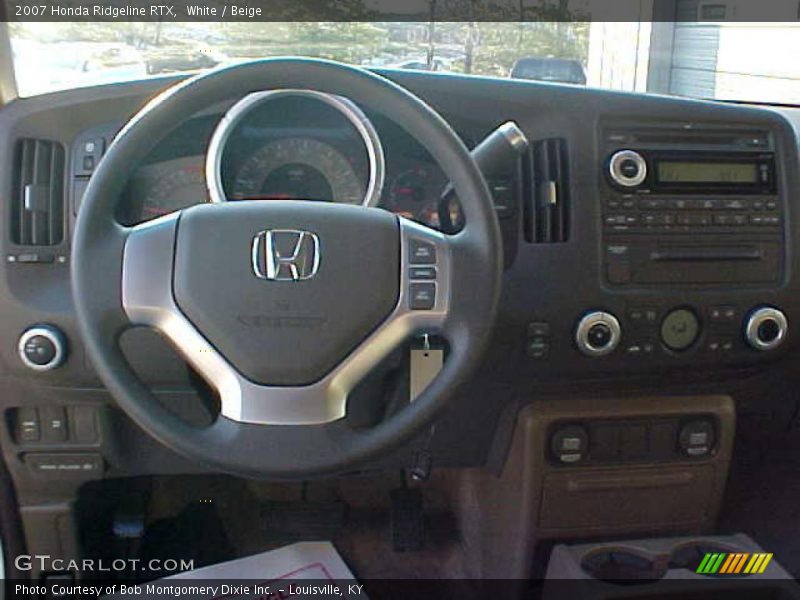 White / Beige 2007 Honda Ridgeline RTX