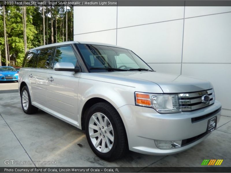 Ingot Silver Metallic / Medium Light Stone 2010 Ford Flex SEL AWD