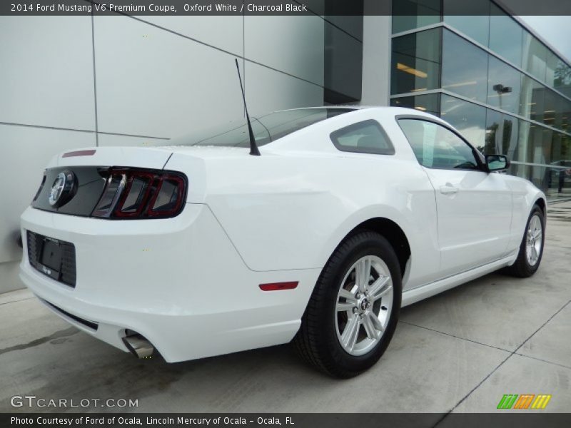 Oxford White / Charcoal Black 2014 Ford Mustang V6 Premium Coupe