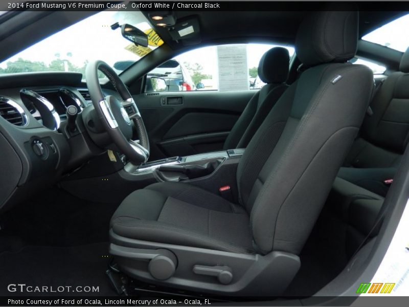 Oxford White / Charcoal Black 2014 Ford Mustang V6 Premium Coupe