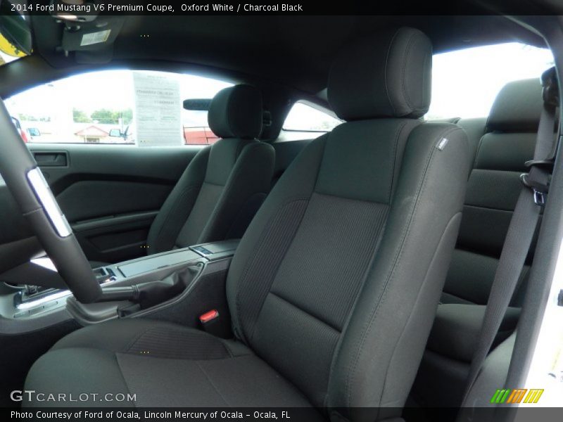 Oxford White / Charcoal Black 2014 Ford Mustang V6 Premium Coupe