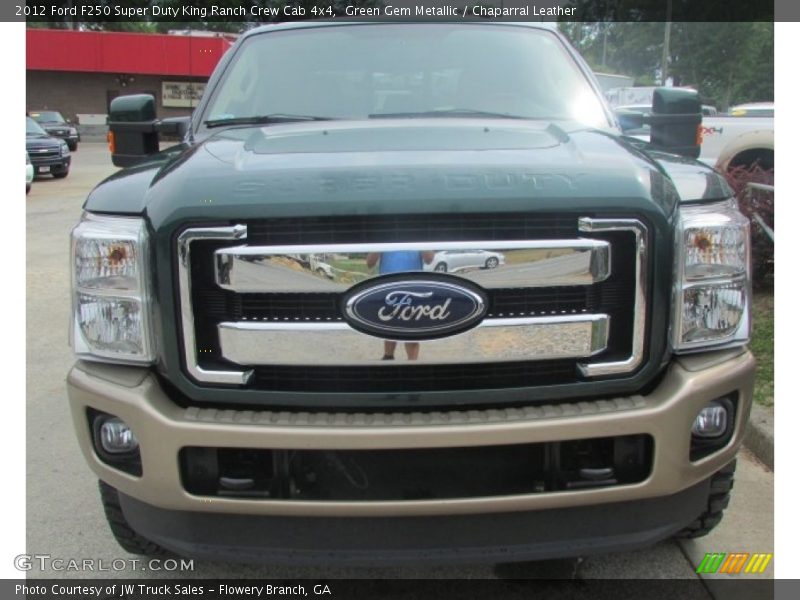 Green Gem Metallic / Chaparral Leather 2012 Ford F250 Super Duty King Ranch Crew Cab 4x4