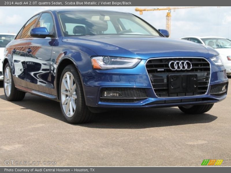 Scuba Blue Metallic / Velvet Beige/Black 2014 Audi A4 2.0T quattro Sedan