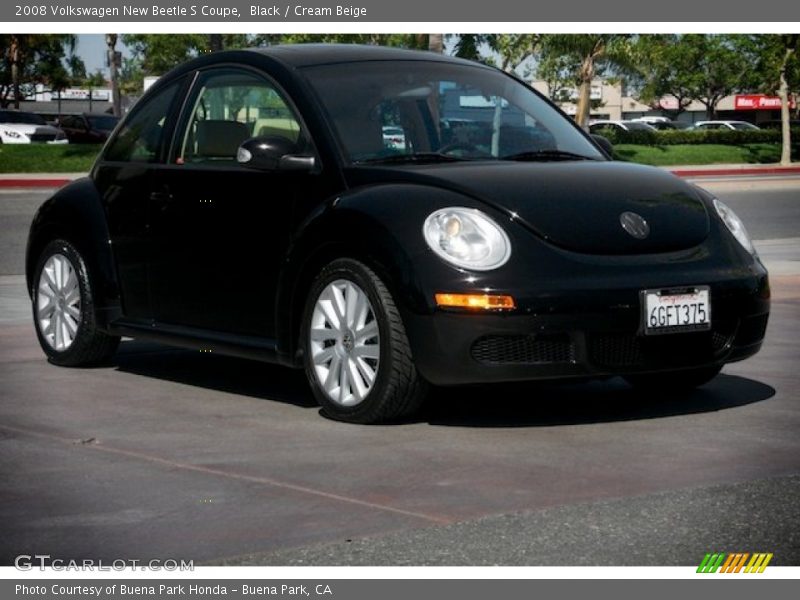 Black / Cream Beige 2008 Volkswagen New Beetle S Coupe