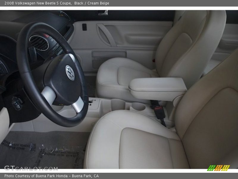Black / Cream Beige 2008 Volkswagen New Beetle S Coupe