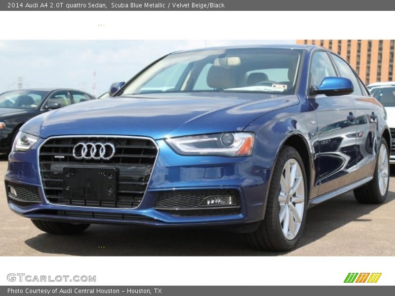 Scuba Blue Metallic / Velvet Beige/Black 2014 Audi A4 2.0T quattro Sedan