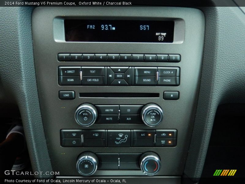 Oxford White / Charcoal Black 2014 Ford Mustang V6 Premium Coupe