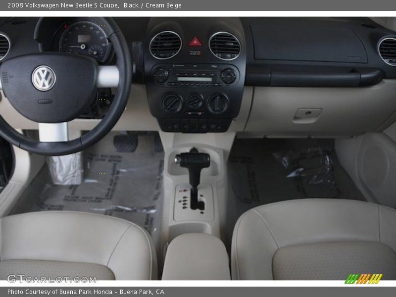 Black / Cream Beige 2008 Volkswagen New Beetle S Coupe