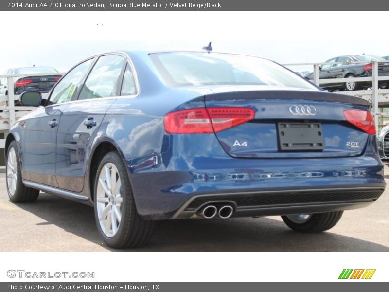 Scuba Blue Metallic / Velvet Beige/Black 2014 Audi A4 2.0T quattro Sedan