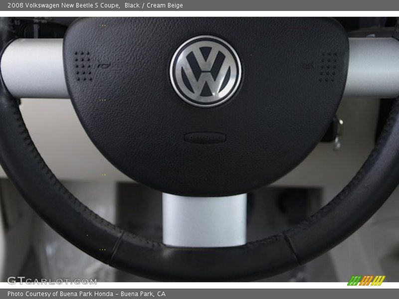 Black / Cream Beige 2008 Volkswagen New Beetle S Coupe