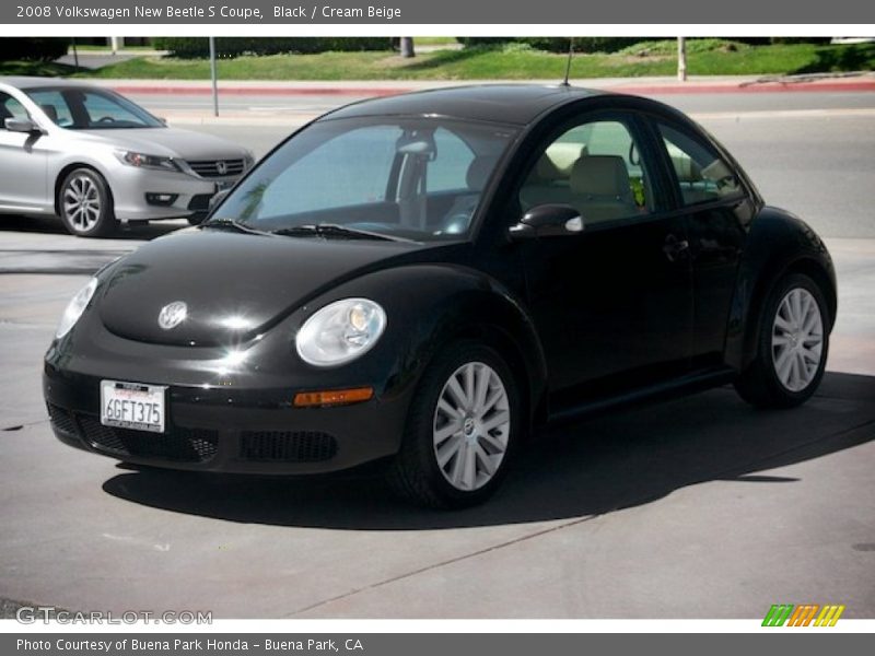 Black / Cream Beige 2008 Volkswagen New Beetle S Coupe
