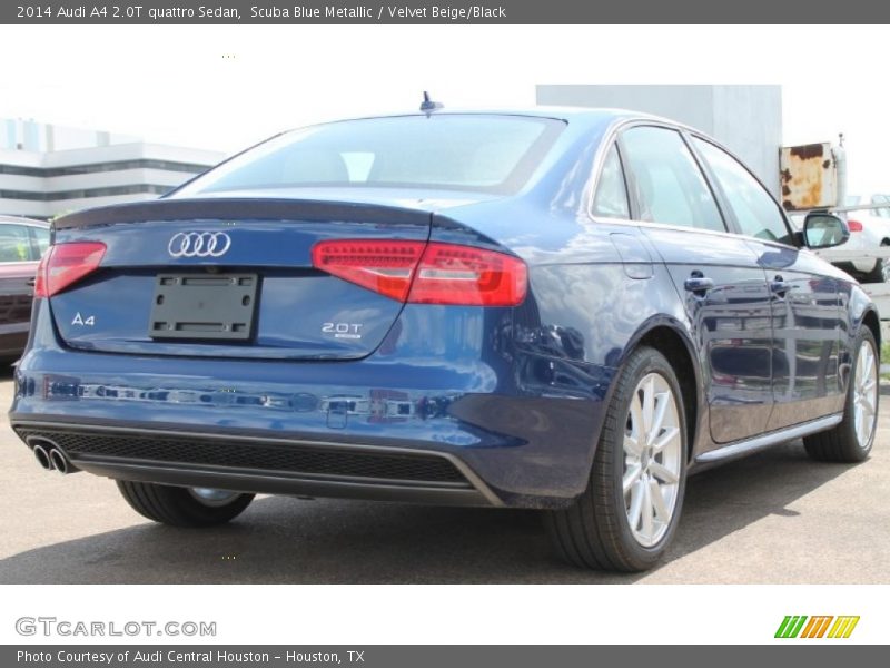 Scuba Blue Metallic / Velvet Beige/Black 2014 Audi A4 2.0T quattro Sedan