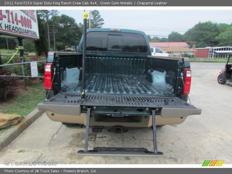 Green Gem Metallic / Chaparral Leather 2012 Ford F250 Super Duty King Ranch Crew Cab 4x4
