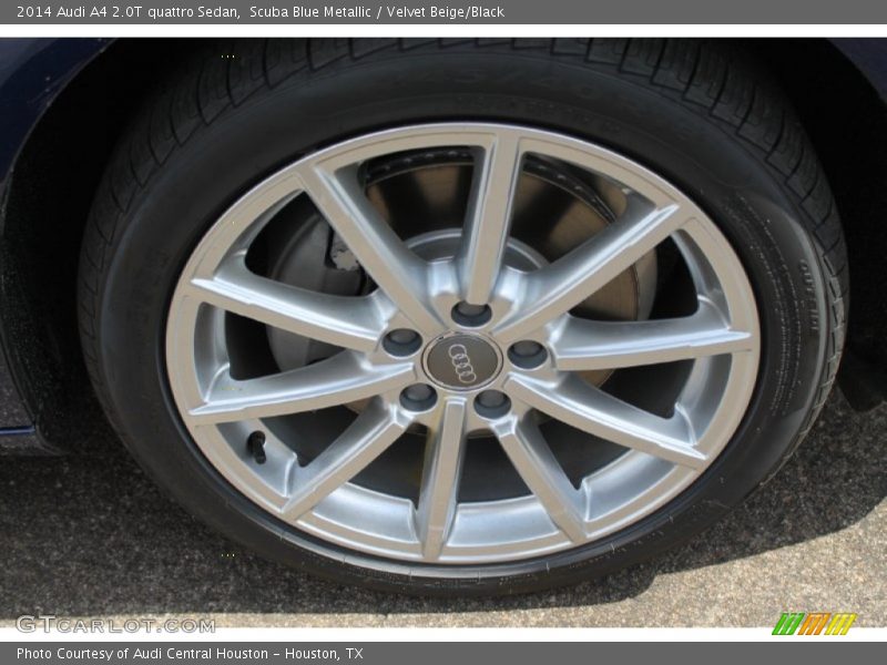 Scuba Blue Metallic / Velvet Beige/Black 2014 Audi A4 2.0T quattro Sedan