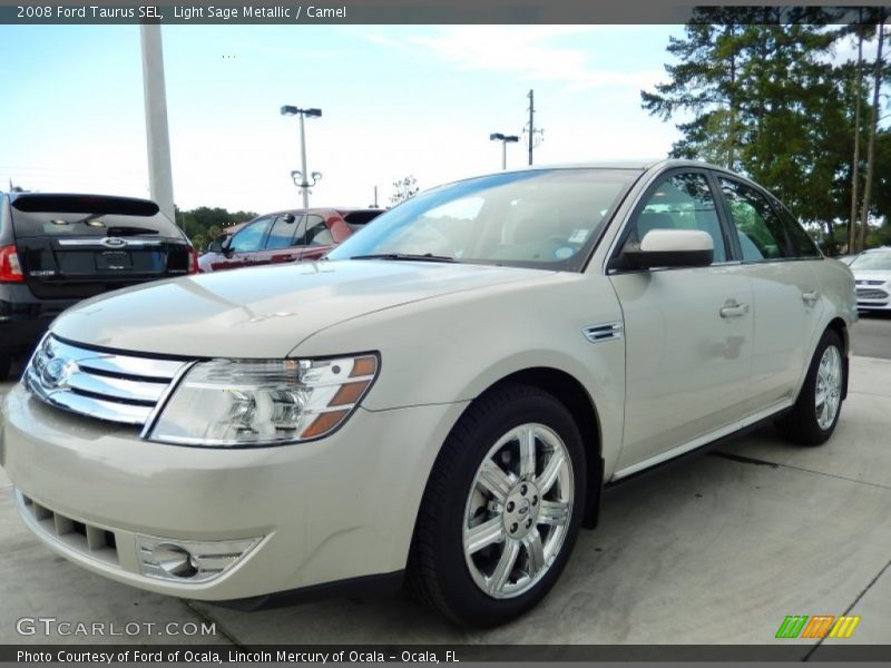 Light Sage Metallic / Camel 2008 Ford Taurus SEL