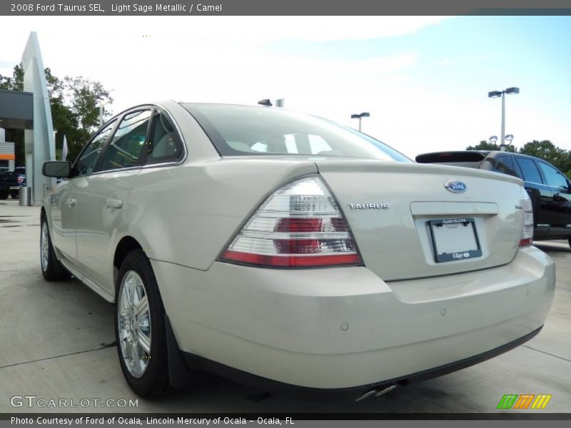 Light Sage Metallic / Camel 2008 Ford Taurus SEL