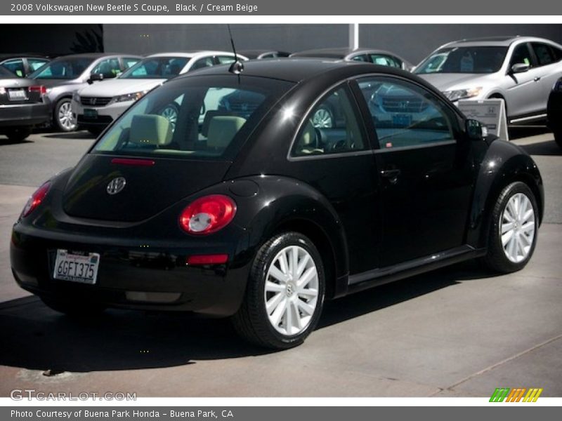 Black / Cream Beige 2008 Volkswagen New Beetle S Coupe