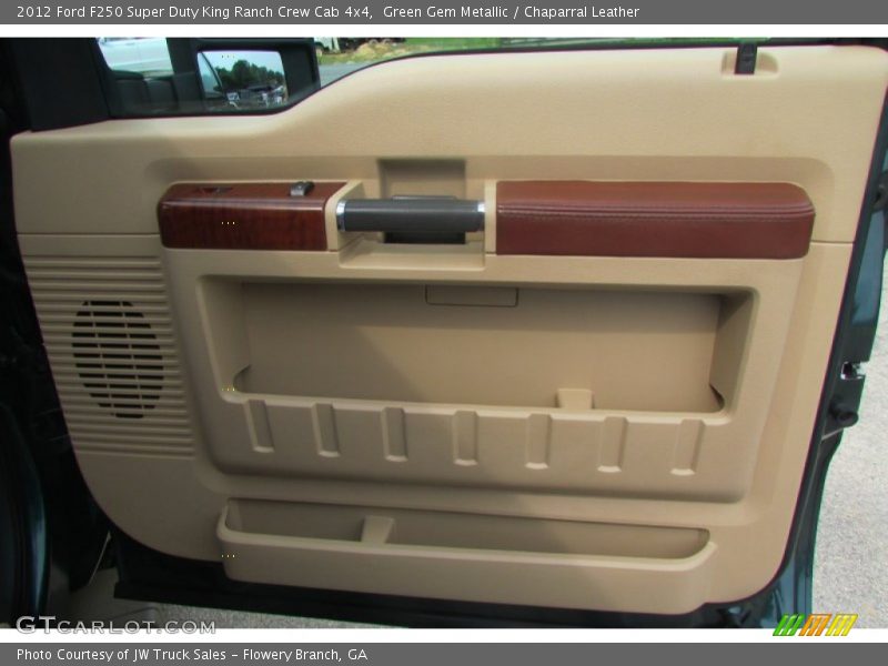 Green Gem Metallic / Chaparral Leather 2012 Ford F250 Super Duty King Ranch Crew Cab 4x4