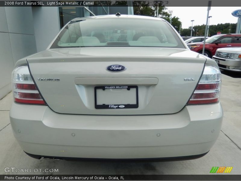 Light Sage Metallic / Camel 2008 Ford Taurus SEL